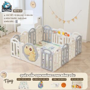 Quây cũi gấp gọn Pakey khủng long 57 quay cui nhua gap gon khung long 27