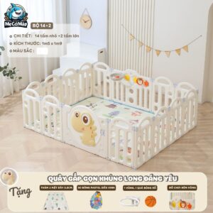Quây cũi gấp gọn Pakey khủng long