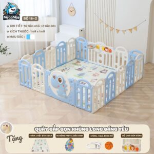 Quây cũi gấp gọn Pakey khủng long 72 quay cui nhua gap gon khung long 37