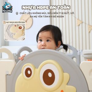 Quây cũi gấp gọn Pakey khủng long 81 quay cui nhua gap gon khung long 5