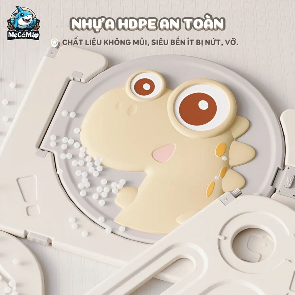 Quây cũi gấp gọn Pakey khủng long 107 quay cui nhua gap gon khung long 6