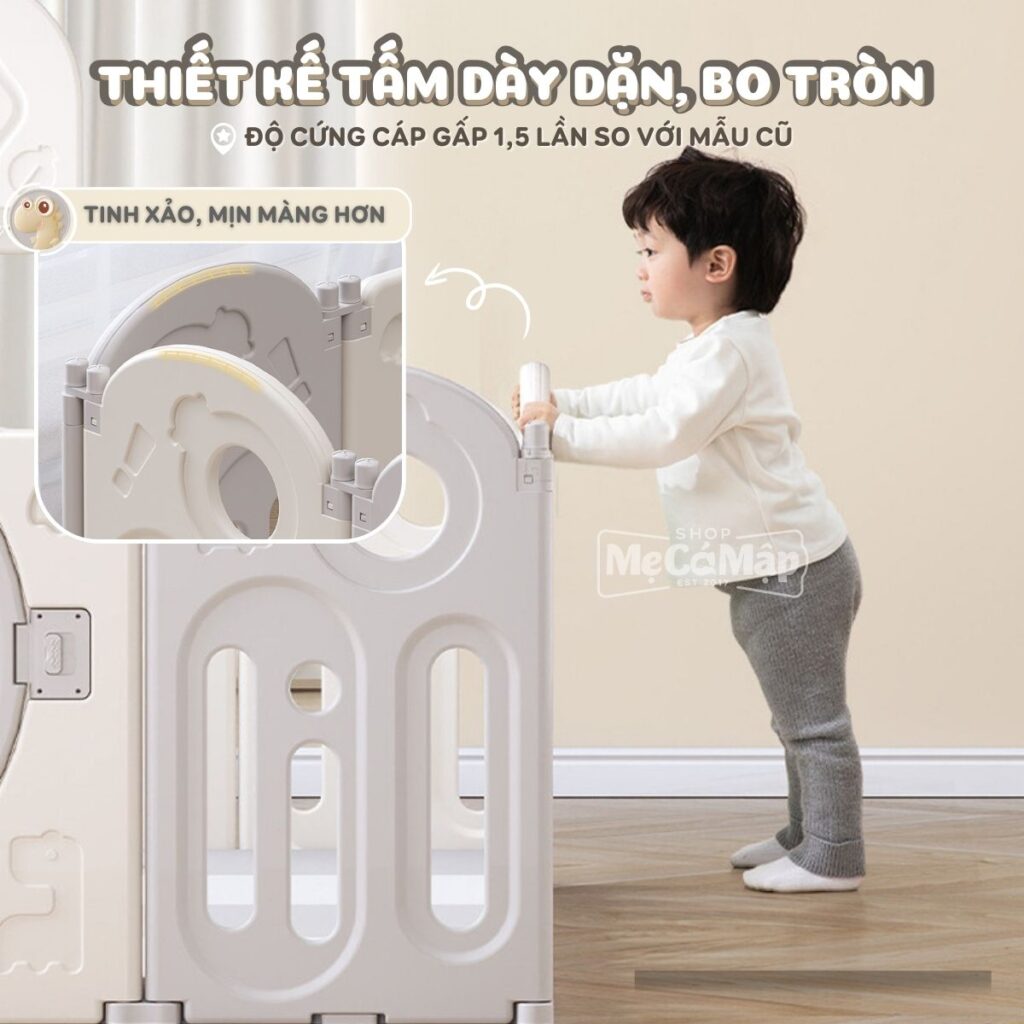 Quây cũi gấp gọn Pakey khủng long 102 quay cui nhua gap gon khung long 7