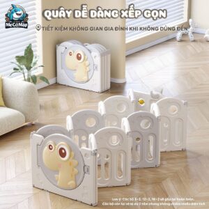 Quây cũi gấp gọn Pakey khủng long 79 quay cui nhua gap gon khung long 9