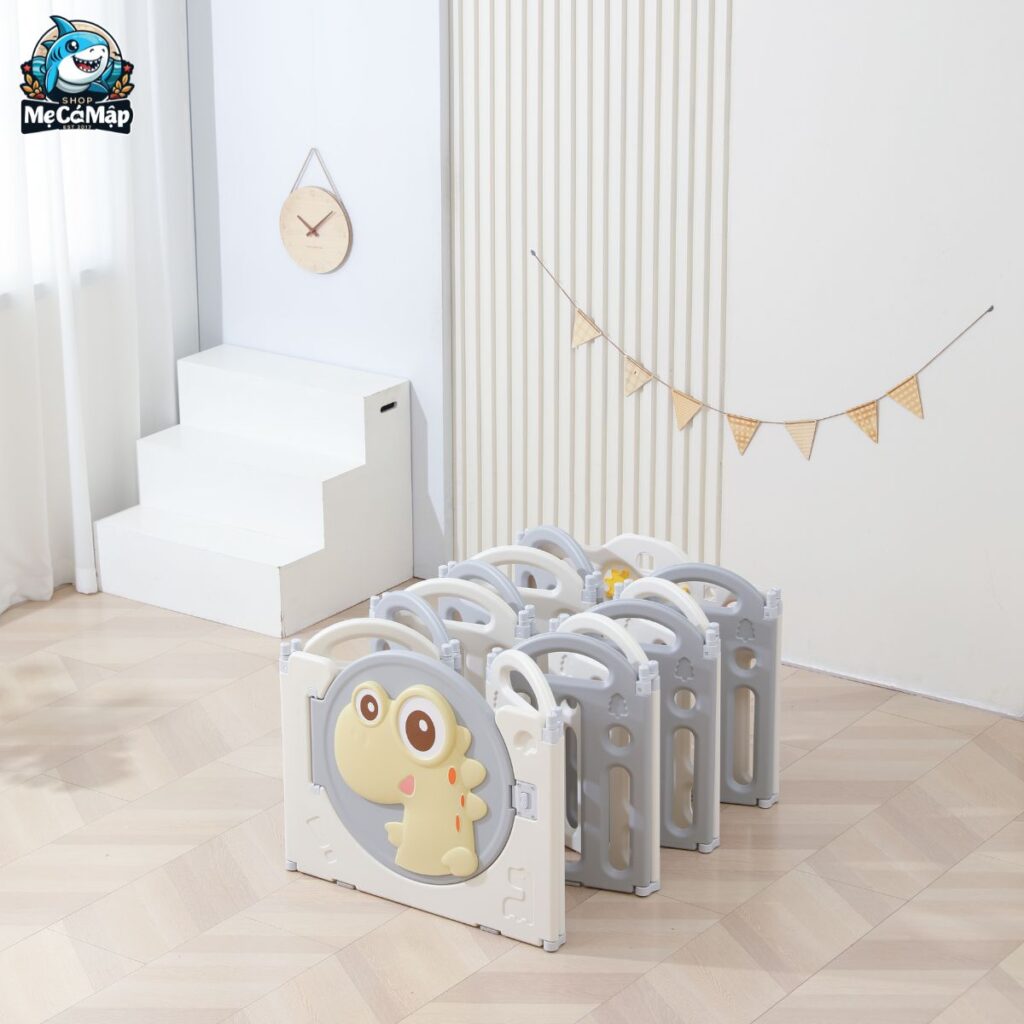 Quây cũi gấp gọn Pakey khủng long 91 quay cui nhua gap gon pakey khung long 3