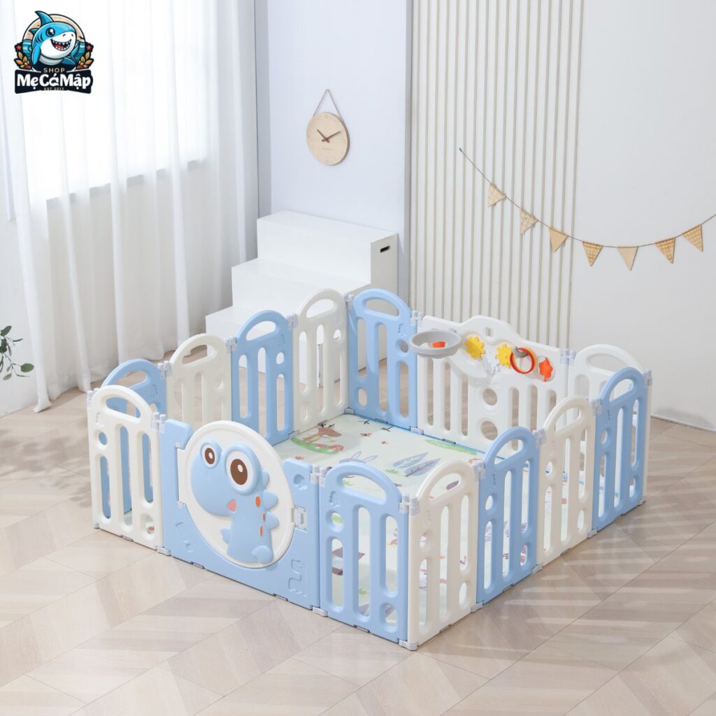 Quây cũi gấp gọn Pakey khủng long 92 quay cui nhua gap gon pakey khung long 4