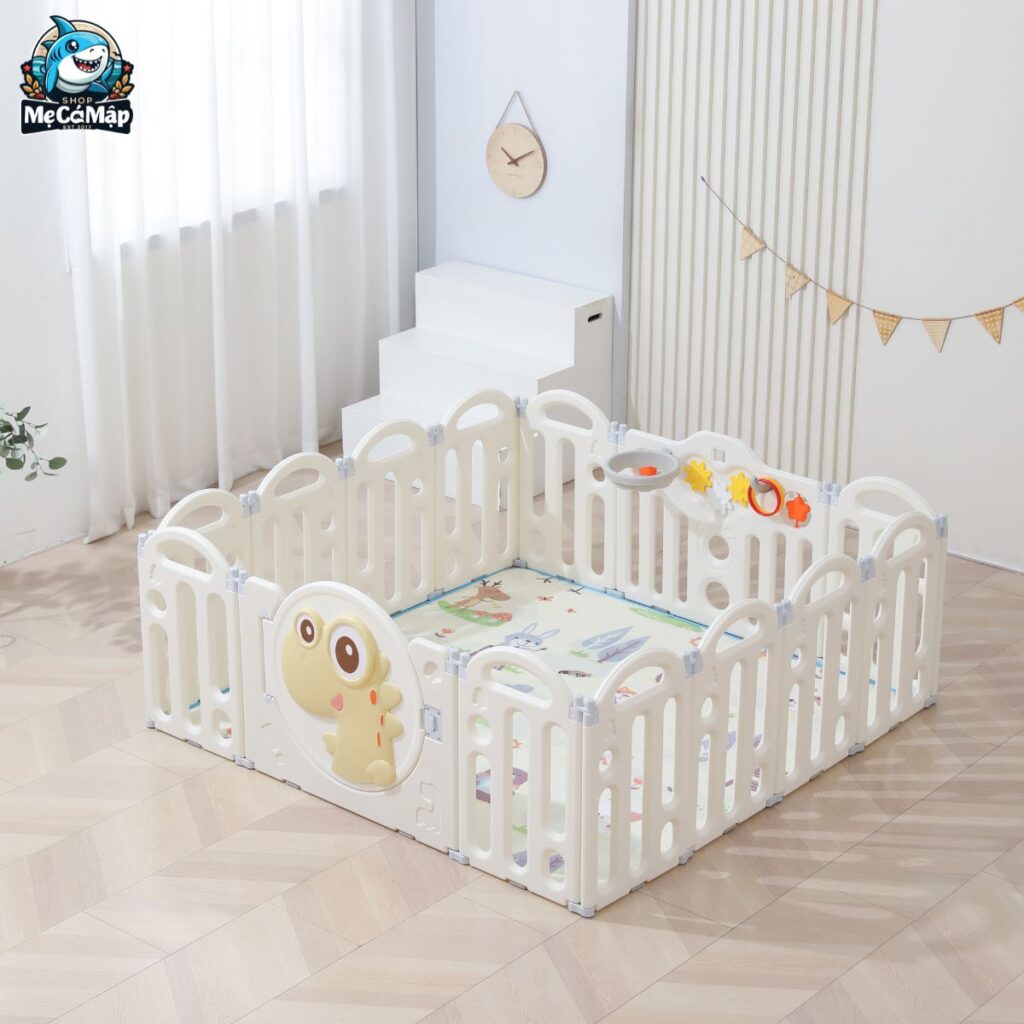 Quây cũi gấp gọn Pakey khủng long 94 quay cui nhua gap gon pakey khung long 6