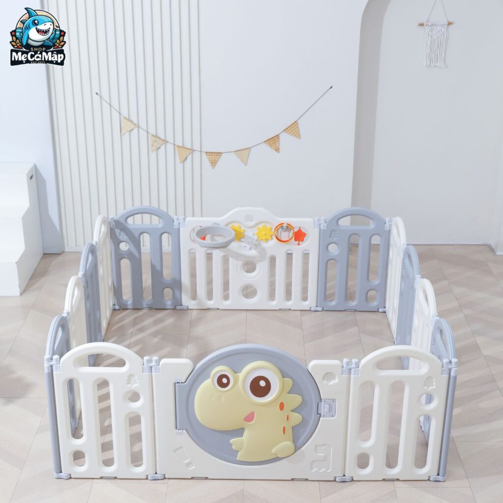 Quây cũi gấp gọn Pakey khủng long 88 quay cui nhua gap gon pakey khung long 7