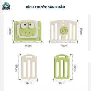 Quây cũi gấp gọn Pakey Ếch xanh 40 quay ech xanh 10