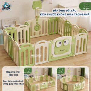 Quây cũi gấp gọn Pakey Ếch xanh 34 quay ech xanh 12