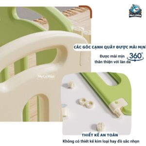 Quây cũi gấp gọn Pakey Ếch xanh 38 quay ech xanh 16