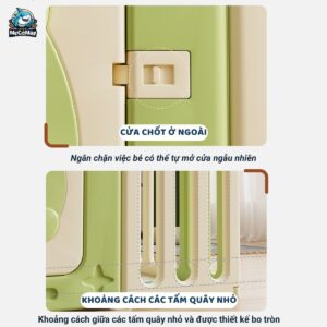 Quây cũi gấp gọn Pakey Ếch xanh 37 quay ech xanh 17