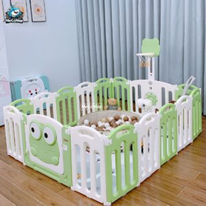 Quây cũi gấp gọn Pakey Ếch xanh 44 quay ech xanh 3