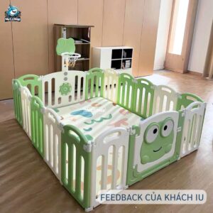 Quây cũi gấp gọn Pakey Ếch xanh 43 quay ech xanh 4