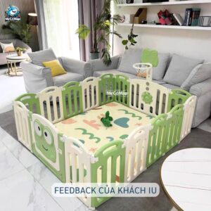 Quây cũi gấp gọn Pakey Ếch xanh 42 quay ech xanh 5