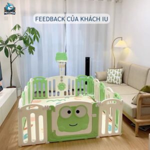 Quây cũi gấp gọn Pakey Ếch xanh 46 quay ech xanh 6