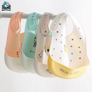 Yếm ăn dặm cho bé silicon có máng 57 Yem an dam silicone 17