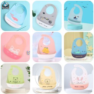 Yếm ăn dặm cho bé silicon có máng 61 Yem an dam silicone 20
