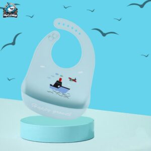 Yếm ăn dặm cho bé silicon có máng 70 Yem an dam silicone 25
