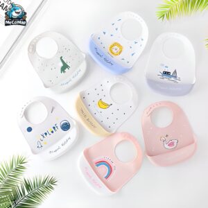 Yếm ăn dặm cho bé silicon có máng 59 Yem an dam silicone 29
