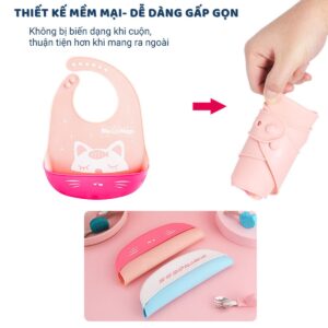 Yếm ăn dặm cho bé silicon có máng 48 Yem an dam silicone 31