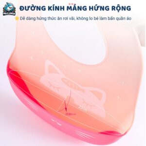 Yếm ăn dặm cho bé silicon có máng 49 Yem an dam silicone 4
