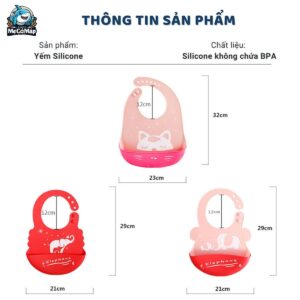Yếm ăn dặm cho bé silicon có máng 56 Yem an dam silicone 5