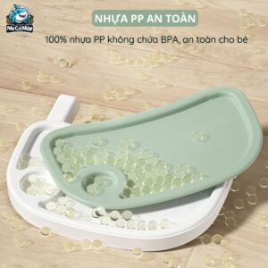 Ghế ăn dặm cho bé Pakey HA08 69 Mặt bàn dày dặn, chắc chắn được làm từ nhựa PP an toàn, không chứ BPA