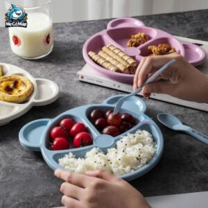 Set ăn dặm lúa mạch cho bé hình gấu 51 set an dam lua mach hinh gau 12
