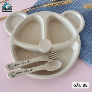 Set ăn dặm lúa mạch cho bé hình gấu 39 set an dam lua mach hinh gau 16