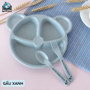 Set ăn dặm lúa mạch cho bé hình gấu 38 set an dam lua mach hinh gau 17