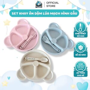 Set ăn dặm lúa mạch cho bé hình gấu 36 set an dam lua mach hinh gau 20