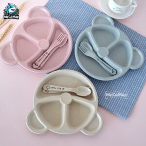 Set ăn dặm lúa mạch cho bé hình gấu 49 set an dam lua mach hinh gau 21