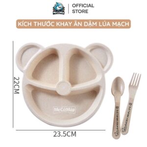 Set ăn dặm lúa mạch cho bé hình gấu 40 set an dam lua mach hinh gau 22