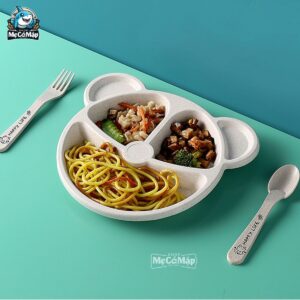 Set ăn dặm lúa mạch cho bé hình gấu 52 set an dam lua mach hinh gau 5