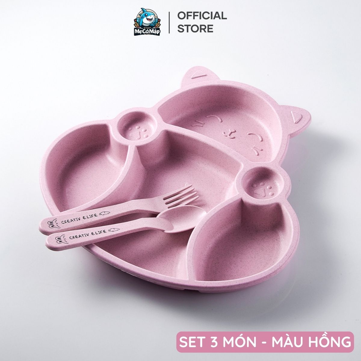 Set 3 món màu hồng