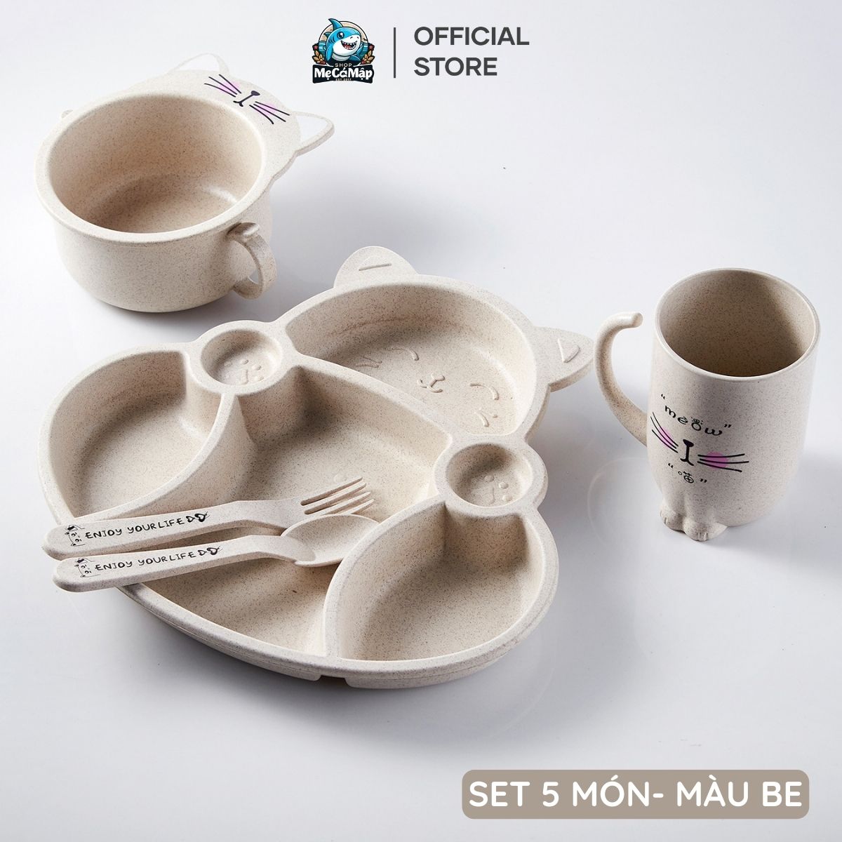 Set 5 món màu be