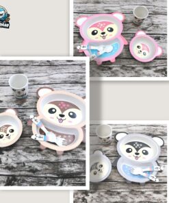 Set đồ dùng ăn dặm sợi tre cho bé 67 set an dam soi tre 1