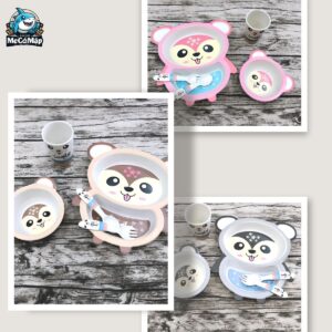 Set đồ dùng ăn dặm sợi tre cho bé 67 set an dam soi tre 1