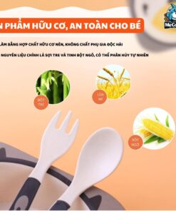 Set đồ dùng ăn dặm sợi tre cho bé 51 set an dam soi tre 13