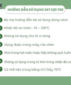 Set đồ dùng ăn dặm sợi tre cho bé 56 set an dam soi tre 15