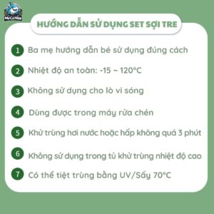 Set đồ dùng ăn dặm sợi tre cho bé 56 set an dam soi tre 15