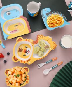 Set đồ dùng ăn dặm sợi tre cho bé 68 set an dam soi tre 21