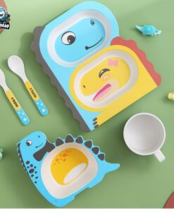 Set đồ dùng ăn dặm sợi tre cho bé 75 set an dam soi tre 27