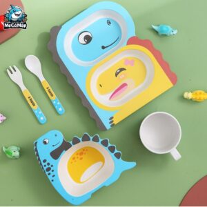 Set đồ dùng ăn dặm sợi tre cho bé 75 set an dam soi tre 27