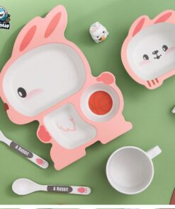 Set đồ dùng ăn dặm sợi tre cho bé 60 set an dam soi tre 30