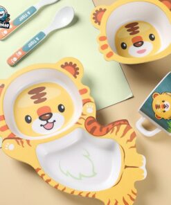 Set đồ dùng ăn dặm sợi tre cho bé 63 set an dam soi tre 5