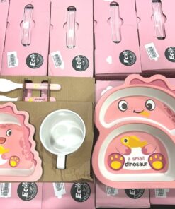 Set đồ dùng ăn dặm sợi tre cho bé 78 set an dam soi tre 6