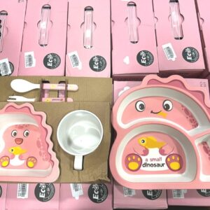 Set đồ dùng ăn dặm sợi tre cho bé 78 set an dam soi tre 6