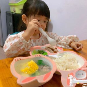 Set đồ dùng ăn dặm sợi tre cho bé 79 set an dam soi tre 7