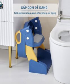 Nắp thu nhỏ bồn cầu cho bé kèm thang 31 Thang bo 2in1 1